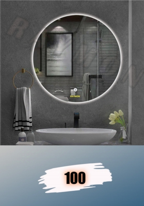 آینه بک لایت گرد کد 100