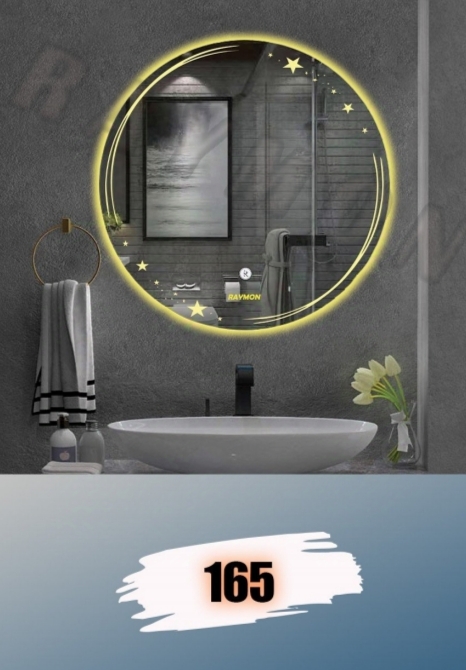 آینه بک لایت گرد کد 165