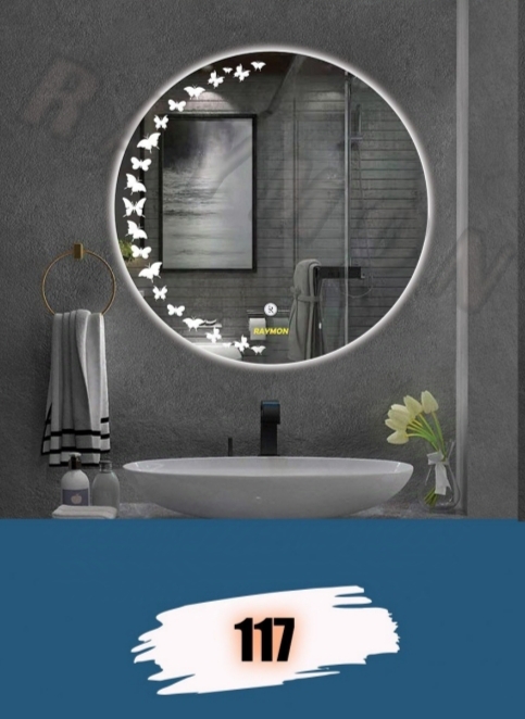 آینه بک لایت گرد کد 117