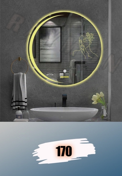 آینه بک لایت گرد کد 170