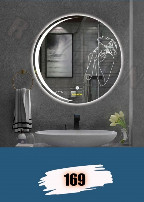 آینه بک لایت گرد کد 169