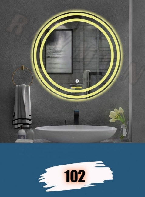 آینه بک لایت گرد کد 102