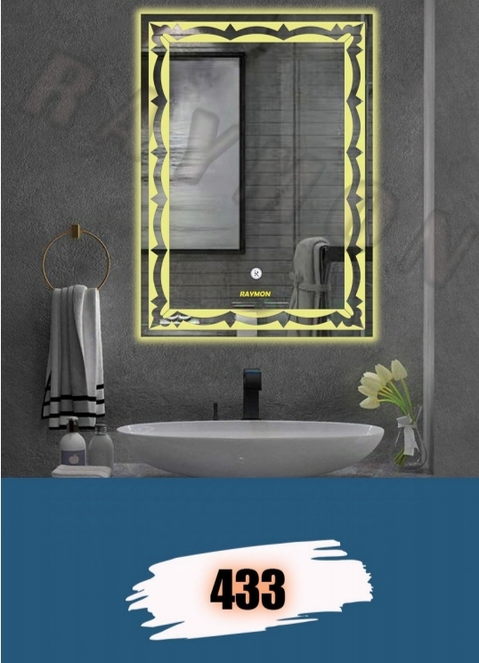 آینه بک لایت مستطیل کد 433