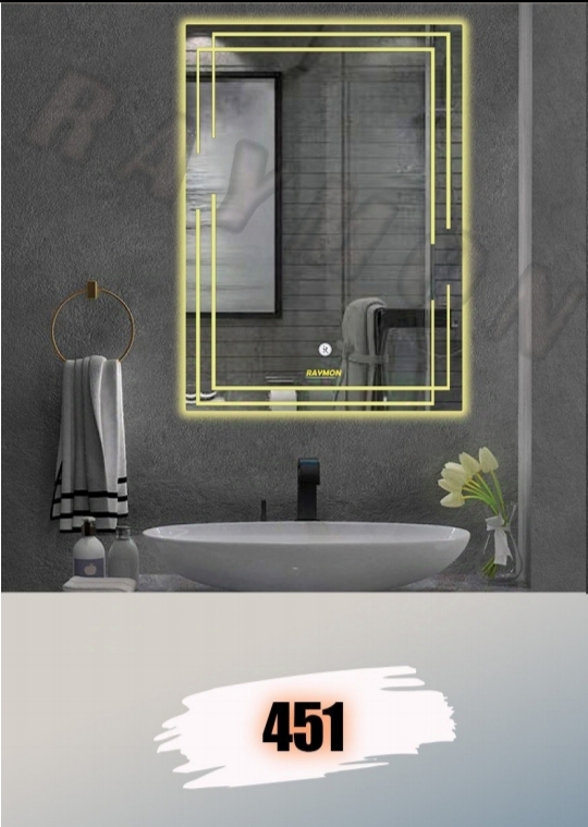 آینه بک لایت مستطیل کد 451