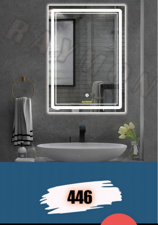 آینه بک لایت مستطیل کد 446