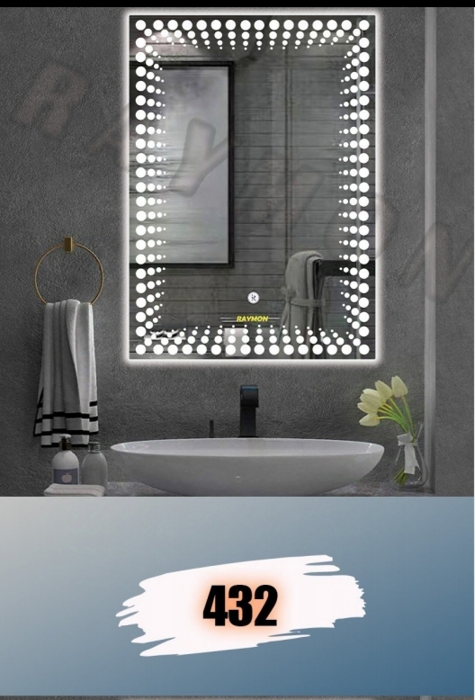 آینه بک لایت مستطیل کد 432